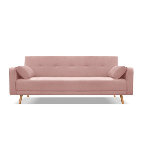 Rausva sofa-lova Cosmopolitan Design Stuttgart, 212 cm