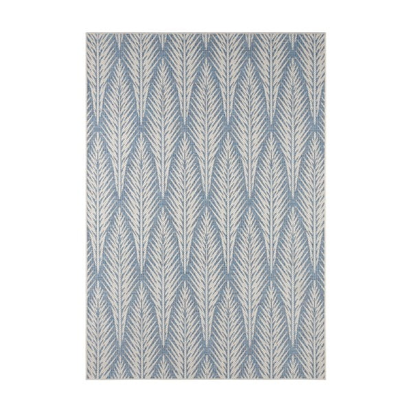 Pilkos ir mėlynos spalvos lauko kilimas NORTHRUGS Pella, 140 x 200 cm