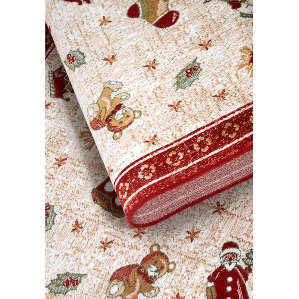 Iš medvilnės mišinio kilimas raudonos spalvos su Kalėdų motyvu 80x200 cm Toy's Delight Red Christmas – Villeroy&Boch-image-4