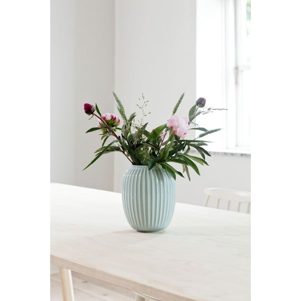 Mėtinės mėlynos spalvos keramikinę vaza Kähler Design Hammershoi, aukštis 20 cm-image-2
