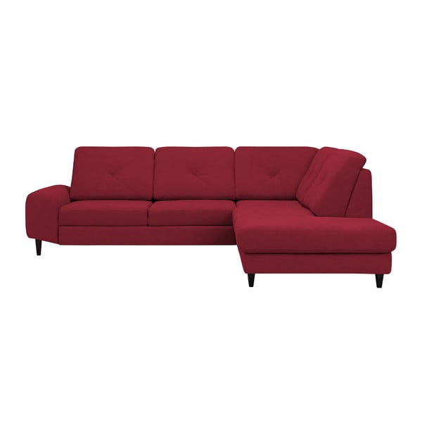 Raudona kampinė sofa lova "Windsor & Co Sofas", dešinysis kampas Beta