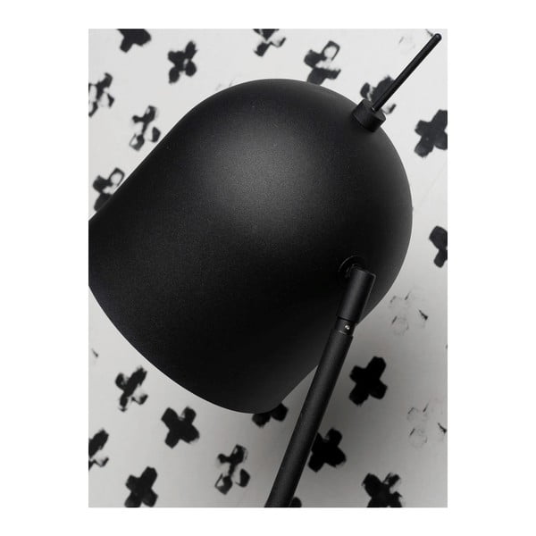 Juodas laisvai pastatomas šviestuvas su betoniniu pagrindu it's about RoMi Madrid-image-1