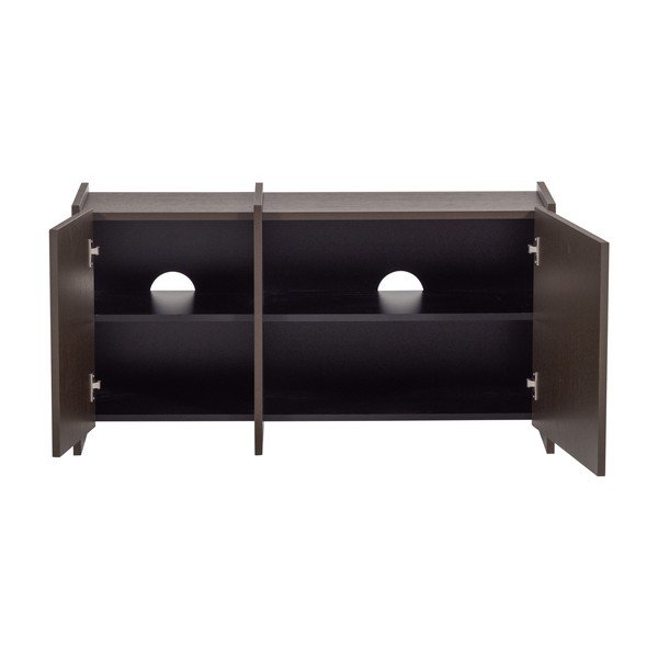 Tamsiai rudos spalvos TV spintelė iš uosio 102x53x44 cm Brock – WOOOD-image-3