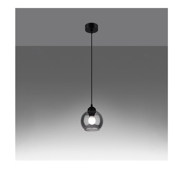 Kabantis šviestuvas juodos spalvos ø 15 cm Grande – Sollux-image-2