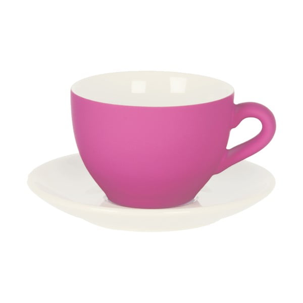 Rožinis puodelis su lėkštele PT KITCHEN Silk