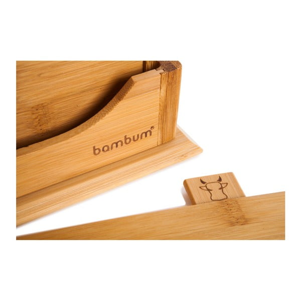 4 bambukinių pjaustymo lentelių rinkinys su stovu Bambum Tapenade-image-3