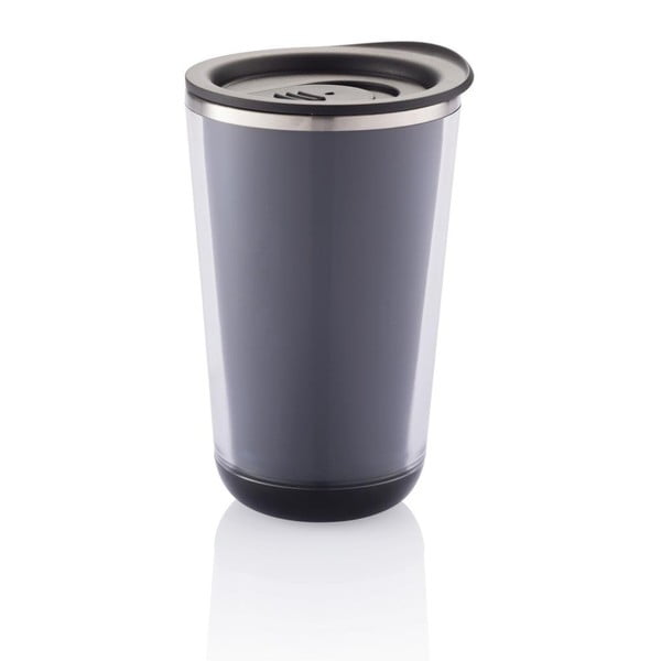 Juodas kelioninis puodelis XD Design Dia, 400 ml
