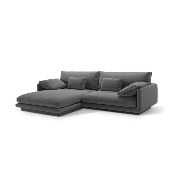 Kampinė sofa tamsiai pilkos spalvos (su kairiuoju kampu) Torino – Micadoni Home-image-1