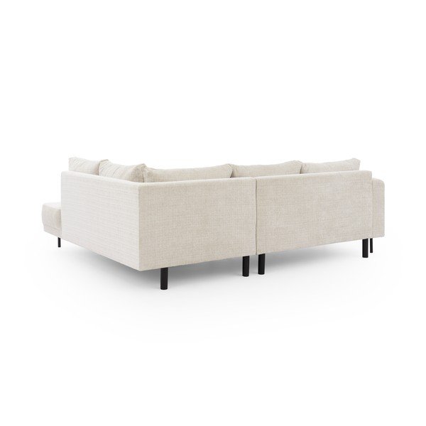 Smėlio spalvos kampinė sofa iš šenilinio audinio (su dešiniuoju kampu/„L“ formos) Mauris  – Ropez-image-3