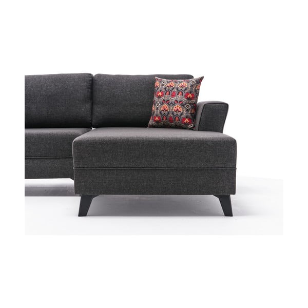 Kampinė sofa antracito spalvos („U“ formos) Eris – Balcab Home-image-4