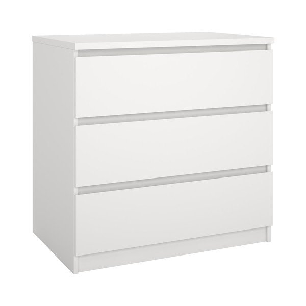 Baltos spalvos šoninė spintelė 77x76x50 cm Naia – Tvilum