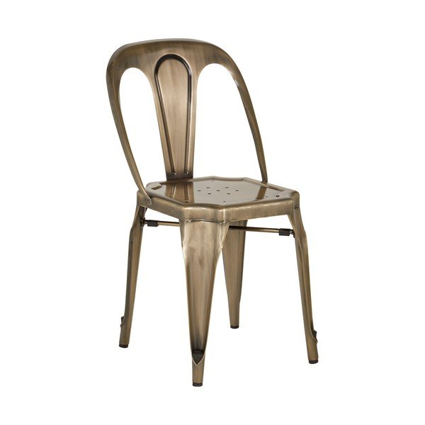 Žalvario spalvos iš metalo valgomojo kėdė Grange – Premier Housewares
