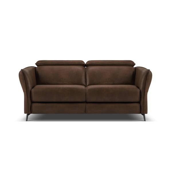 Sofa tamsiai rudos spalvos iš odos 103 cm Hubble – Windsor & Co Sofas
