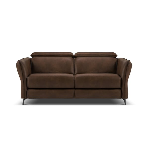 Sofa tamsiai rudos spalvos iš odos 103 cm Hubble – Windsor & Co Sofas