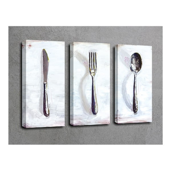 3 dalių paveikslas ant drobės Dinner-image-1
