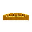 Geltono aksomo sofa 320 cm Rome Velvet - Cosmopolitan Design