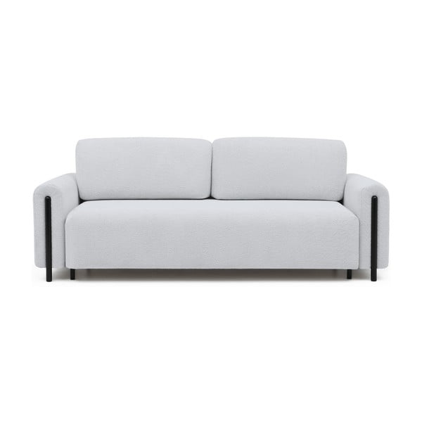 Pilkos spalvos iš boucle sulankstoma/su sandėliavimo vieta sofa 244 cm Arcadova – ELTAP