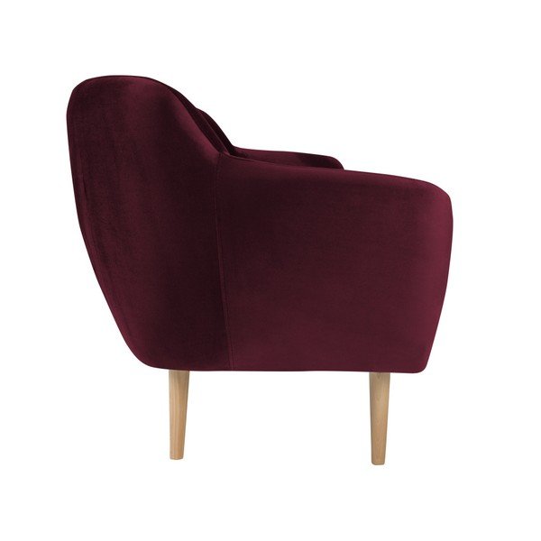 Tamsiai raudona trijų vietų sofa Mazzini Sofas Benito-image-1
