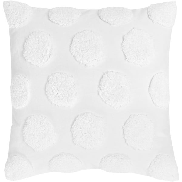 Baltas medvilninis dekoratyvinis pagalvės užvalkalas Westwing Collection Rowen, 50 x 50 cm