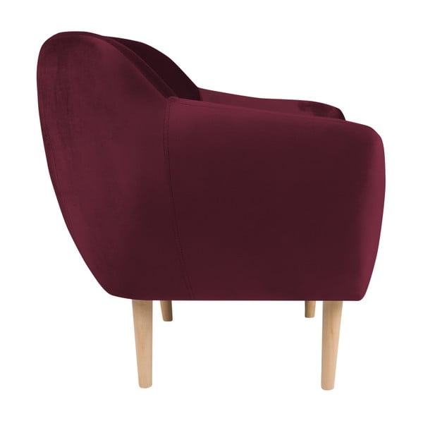 Tamsiai raudonas fotelis Mazzini Sofas Benito-image-4