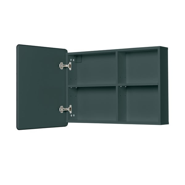 Pakabinama/su veidrodžiu vonios daiktadėžė tamsiai žalios spalvos 80x58 cm Color Bath – Tom Tailor-image-3