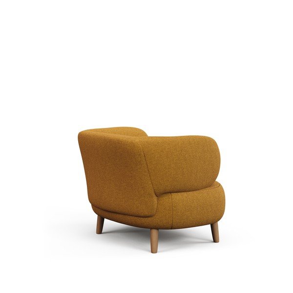 Garstyčių spalvos krėslas iš boucle Luisa – Kave Home-image-2