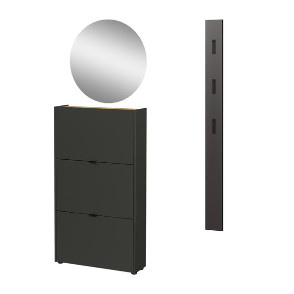 Antracito spalvos koridoriaus baldas 101x200x22 cm Ameca – Germania