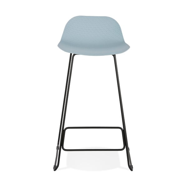 Mėlyna baro kėdė juodomis kojomis Kokoon Slade, sėdynės aukštis 76 cm-image-4