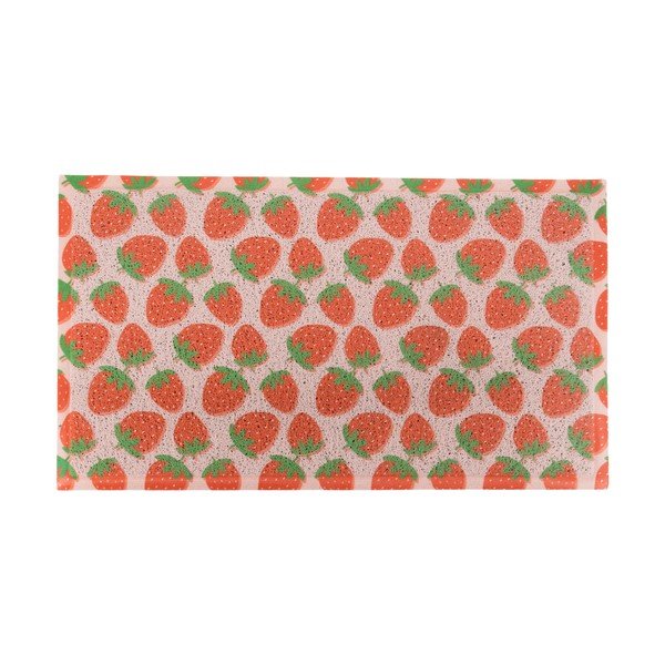 Iš PVC grindų kilimėlis 40x70 cm Pink Strawberry – Artsy Doormats