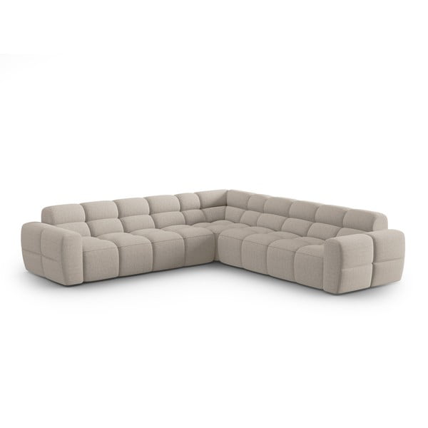 Kampinė sofa smėlio spalvos Lisa – Micadoni Home