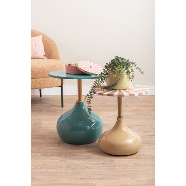 Iš metalo apvalios formos šoninis stalas ø 46 cm Kensi – Leitmotiv-image-1