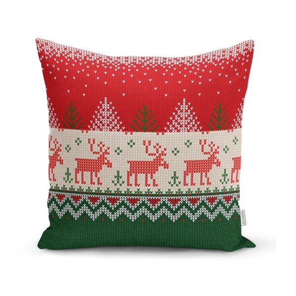 4 kalėdinių pagalvių užvalkalų ir staltiesės rinkinys Minimalist Cushion Covers Merry Christmas-image-1