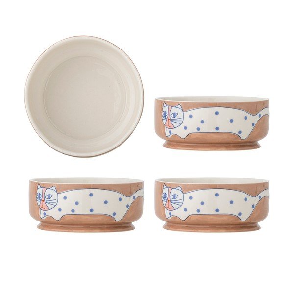 Šviesiai rudos spalvos iš akmens masės maži dubenys 4 vnt. Missy – Bloomingville