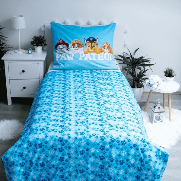 Medvilninė vaikiška viengulė patalynė su švytinčiu efektu 140x200 cm Paw Patrol - Jerry Fabrics-image-2