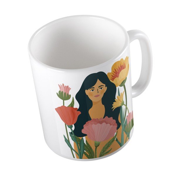 Baltas keraminis puodelis Butter Kings Flower Or Woman, 330 ml-image-3