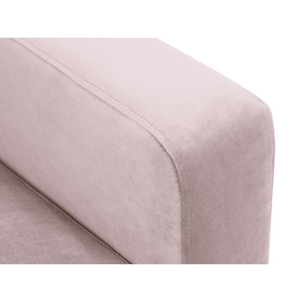 Rožinė aksominė sofa Kooko Home Harmony, 158 cm-image-1