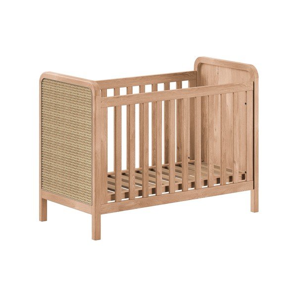 Natūralios spalvos vaikiška lovelė reguliuojamas aukštis 60x120 cm Woods – Vipack