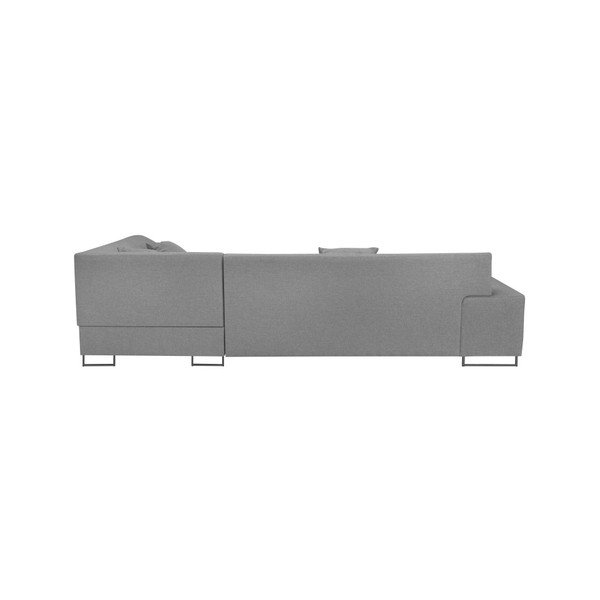 Šviesiai pilka kampinė sofa-lova su juodomis kojomis "Cosmopolitan Design Orlando", kairysis kampas-image-3