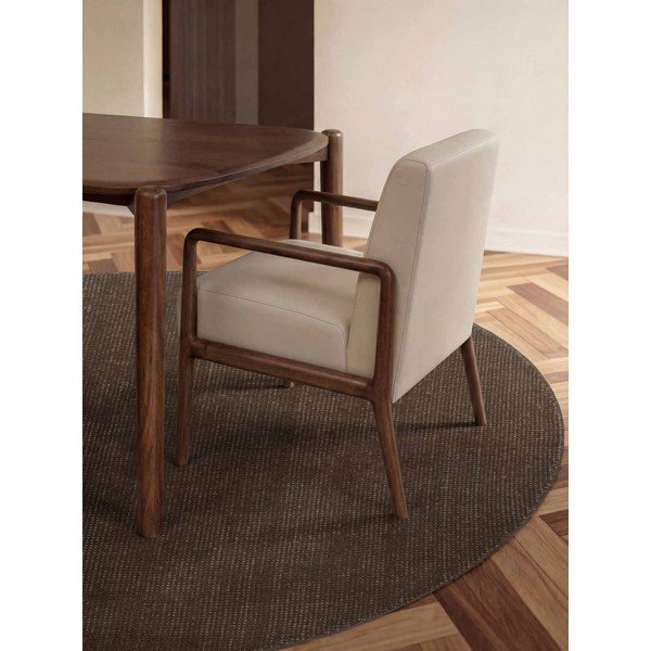 Rankų darbo rudos spalvos iš vilnos apvalios formos kilimas ø 160 cm Greenwich – Ted Baker-image-1