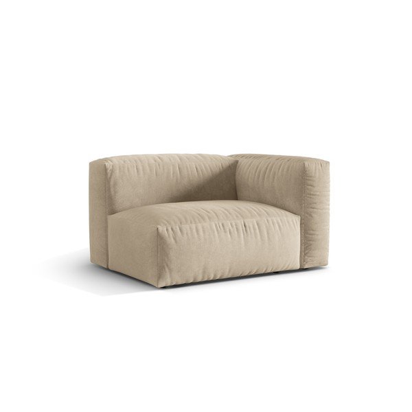 Smėlio spalvos iš velveto modulinė sofos dalis (su dešiniuoju kampu) Martina – Micadoni -image-2