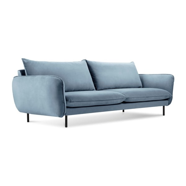 Šviesiai mėlyna aksominė sofa Cosmopolitan Design Vienna, 200 cm