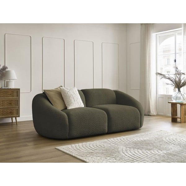 Iš boucle sofa žalios spalvos 230 cm Tina – Bobochic Paris-image-1