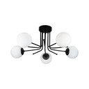 Juodas lubų šviestuvas Squid Lighting Star, aukštis 34 cm