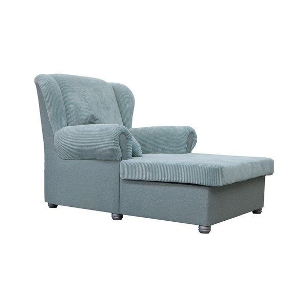 Pilkai mėlynos spalvos krėslas iš kordinio velveto Lord – Ropez-image-3