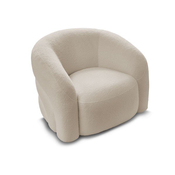 Smėlio spalvos pasukamas krėslas iš boucle Elina – Bobochic Paris-image-3
