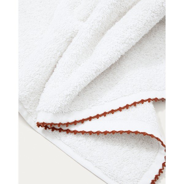 Iš frote audinio iš medvilnės rankšluostis baltos spalvos 50x90 cm Sinami – Kave Home-image-1