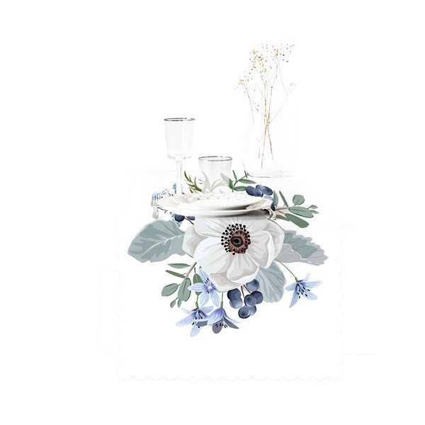 Stalo takelis 40x130 cm Blue Rose – Minimalist Cushion Covers-image-2