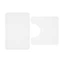 Baltos spalvos iš prie kūno prisitaikančių putų vonios kilimėliai 2 vnt. tualetams 50x80 cm Anti-Bacterial – Catherine Lansfield