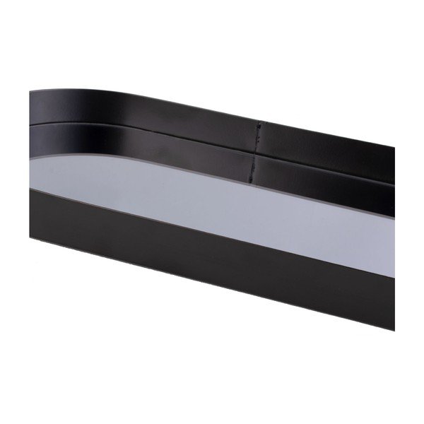 Juodas padėkliukas su tamsintu veidrodžiu PT LIVING Oval, plotis 18 cm-image-1