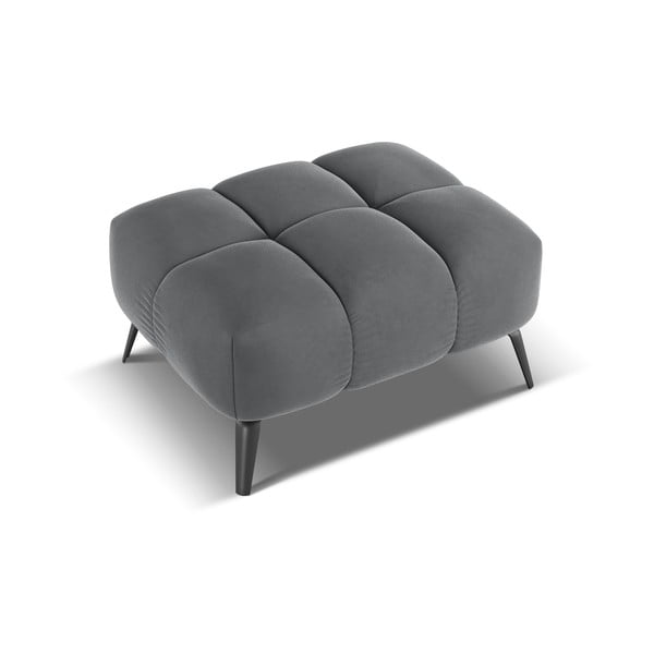 Pilkos spalvos iš velveto taburetė Nalu – Makamii-image-3
